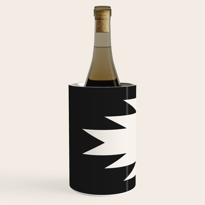 Geometric Southwestern Minimalism - Black and White Wine Chiller Gallery Image 2