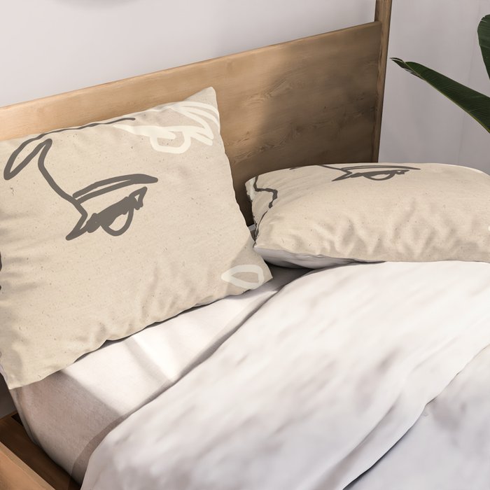 Abstract Face 16 Pillow Sham Gallery Image 2