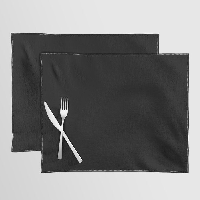 Solid Black Placemat Gallery Image 1