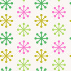 Retro Snowflakes - Pink & Green Coffee Mug Gallery Image 2