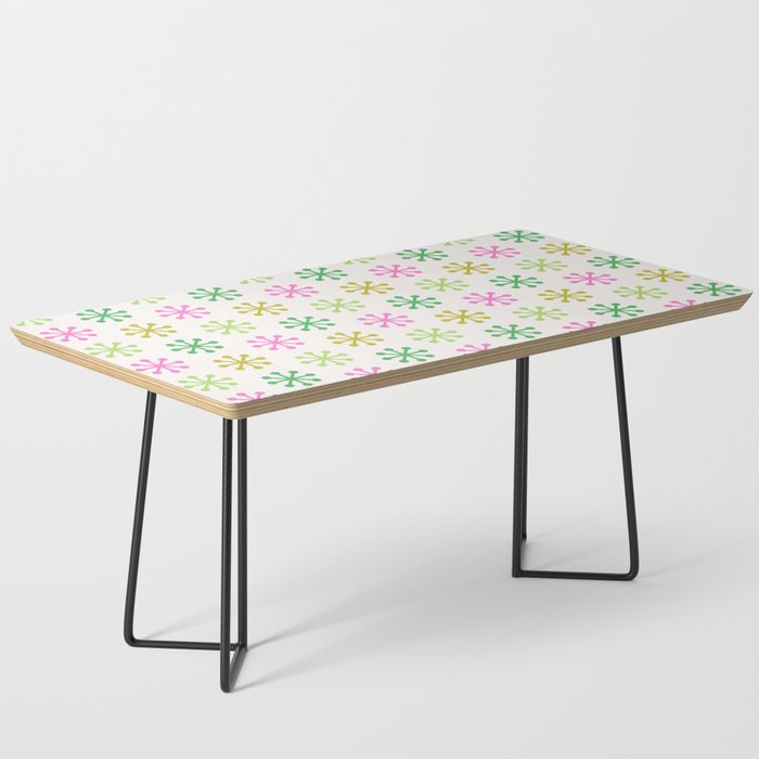 Retro Snowflakes - Pink & Green Coffee Table Gallery Image 1