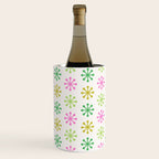 Retro Snowflakes - Pink & Green Wine Chiller Gallery Image 1