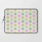 Retro Snowflakes - Pink & Green Laptop Sleeve Gallery Image 1