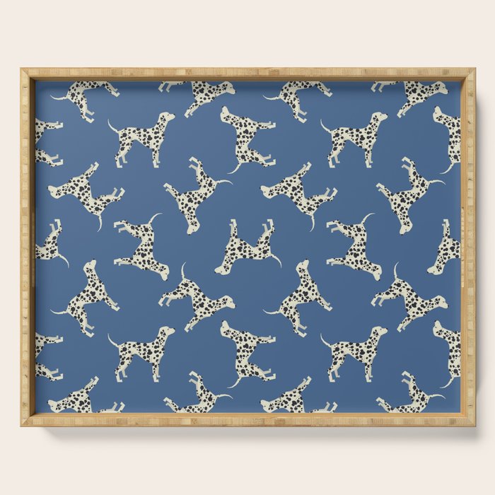 Dalmatian On Blue Serving Tray Gallery Image 1