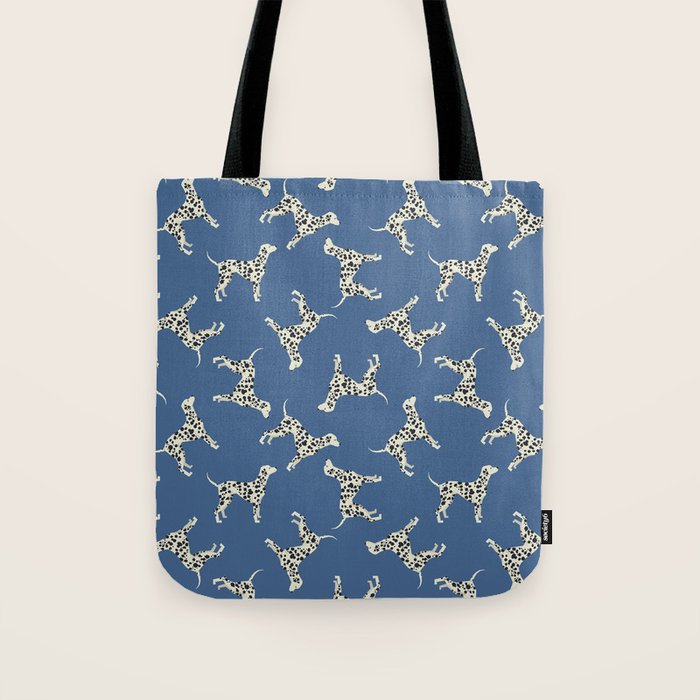 Dalmatian On Blue Tote Bag Gallery Image 1