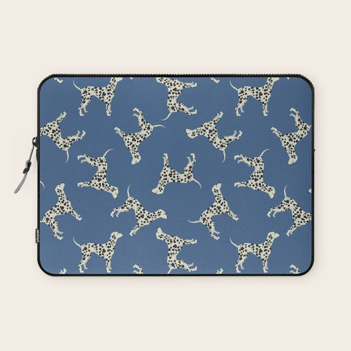 Dalmatian On Blue Laptop Sleeve Gallery Image 1