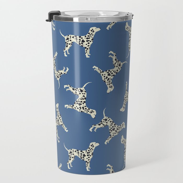 Dalmatian On Blue Travel Mug Gallery Image 3