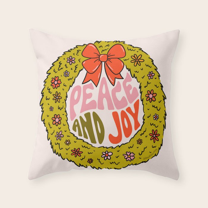 Peace and Joy Throw Pillow Gallery Image 1