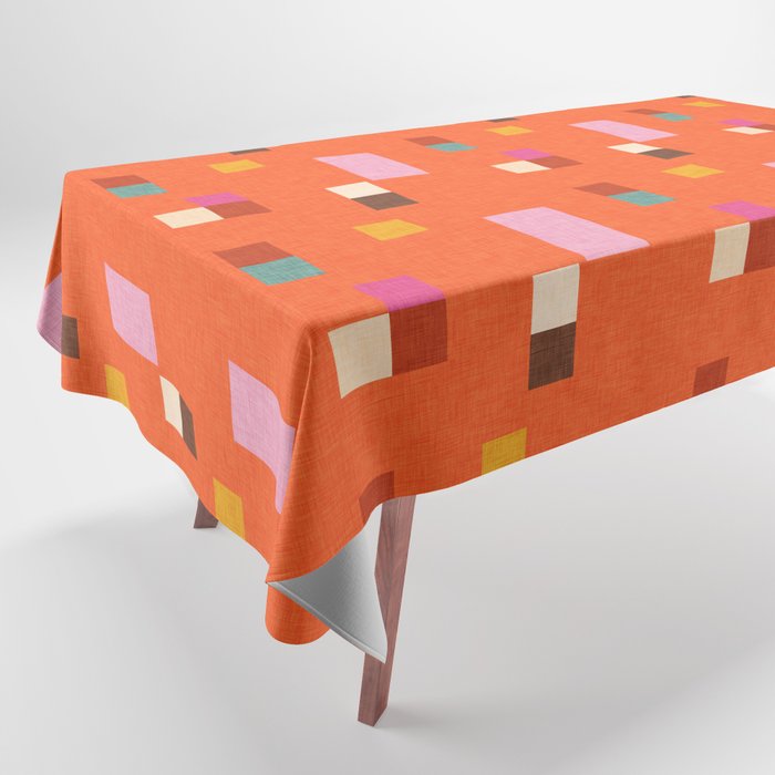 Bold Minimalism Orange Tablecloth Gallery Image 1