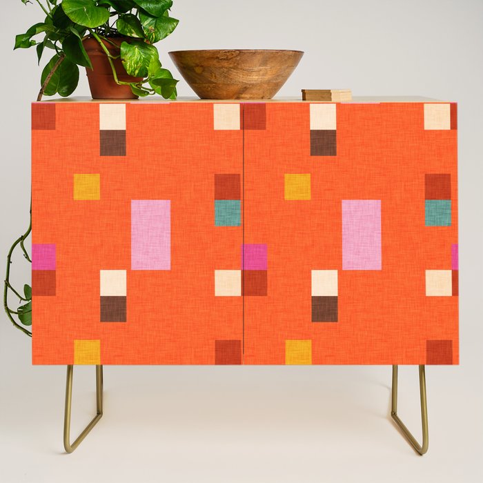 Bold Minimalism Orange Credenza Gallery Image 1