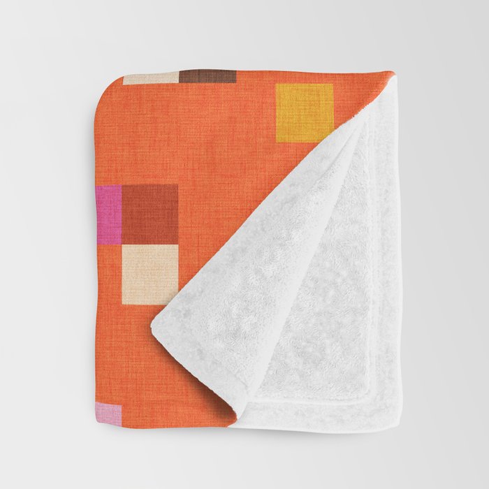 Bold Minimalism Orange Throw Blanket Gallery Image 3