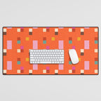 Bold Minimalism Orange Desk Mat Gallery Image 1