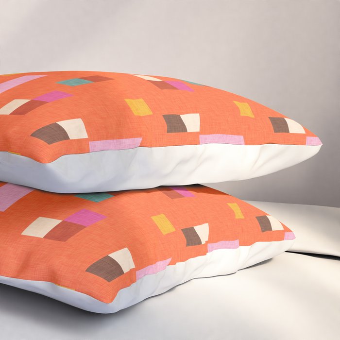 Bold Minimalism Orange Pillow Sham Gallery Image 3
