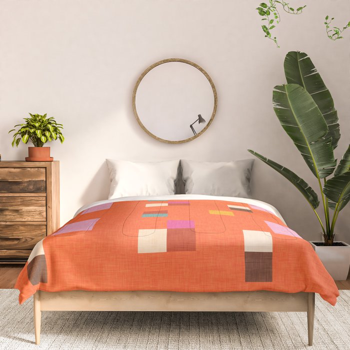 Bold Minimalism Orange Comforter Gallery Image 3