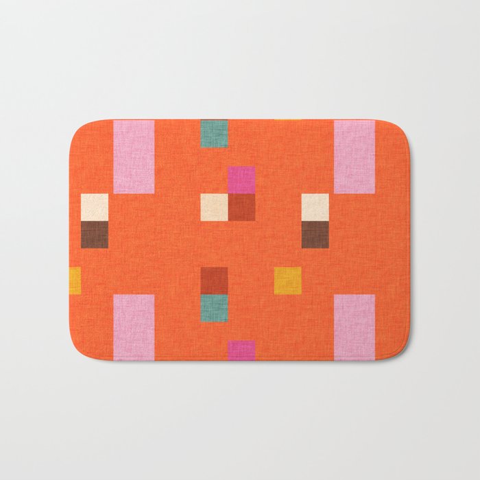 Bold Minimalism Orange Bath Mat Gallery Image 1