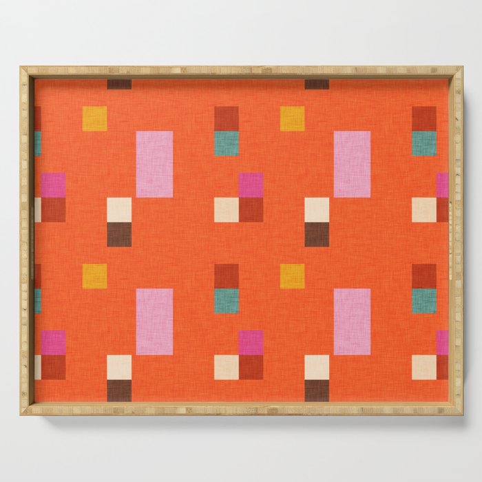 Bold Minimalism Orange Serving Tray Gallery Image 1