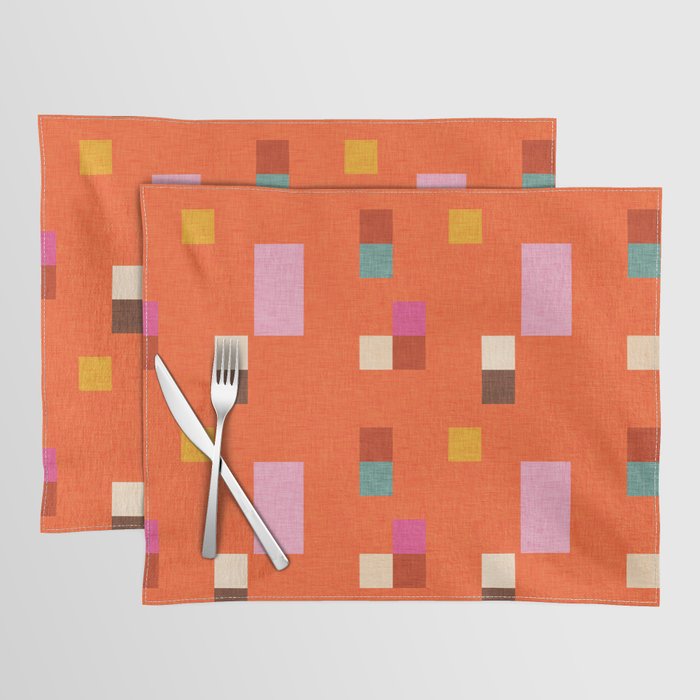 Bold Minimalism Orange Placemat Gallery Image 1