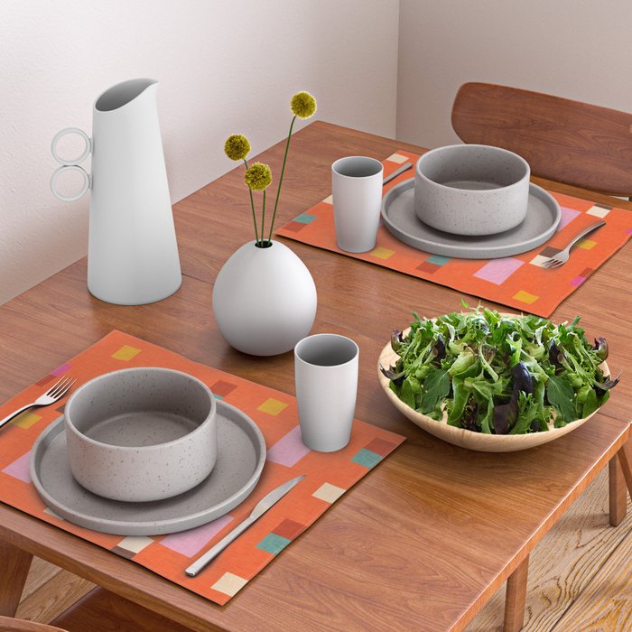 Bold Minimalism Orange Placemat Gallery Image 2