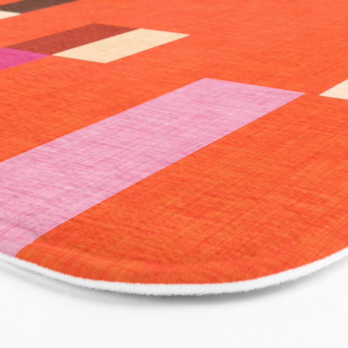 Bold Minimalism Orange Bath Mat Gallery Image 3