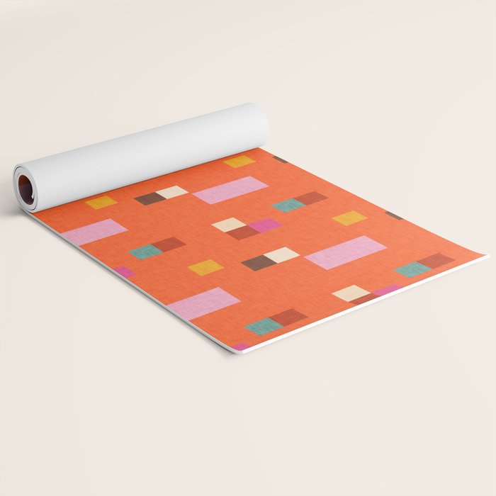 Bold Minimalism Orange Yoga Mat Gallery Image 2