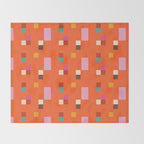 Bold Minimalism Orange Throw Blanket Gallery Image 2