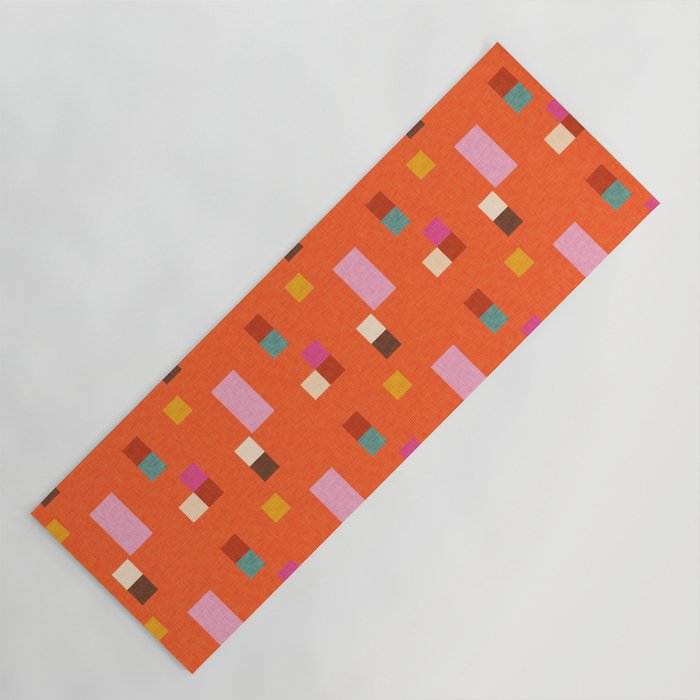 Bold Minimalism Orange Yoga Mat Gallery Image 1