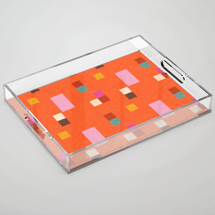 Bold Minimalism Orange Acrylic Tray Gallery Image 1