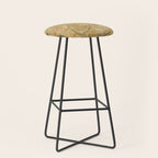 French Aubusson Vintage Rug Print Stool Gallery Image 1