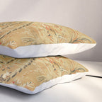 French Aubusson Vintage Rug Print Pillow Sham Gallery Image 3
