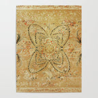 French Aubusson Vintage Rug Print Poster Gallery Image 4