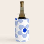 Light Blue Maisie Flowers Cheerful Floral Pattern on White Wine Chiller Gallery Image 2