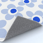 Light Blue Maisie Flowers Cheerful Floral Pattern on White Rug Gallery Image 4