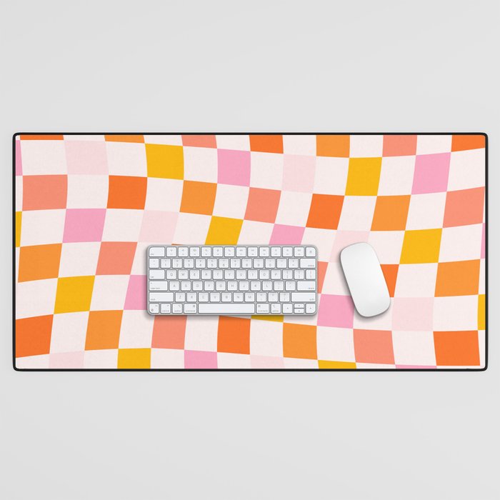 Checkers: PATTERN 04 | The Peach Edition Desk Mat Gallery Image 1