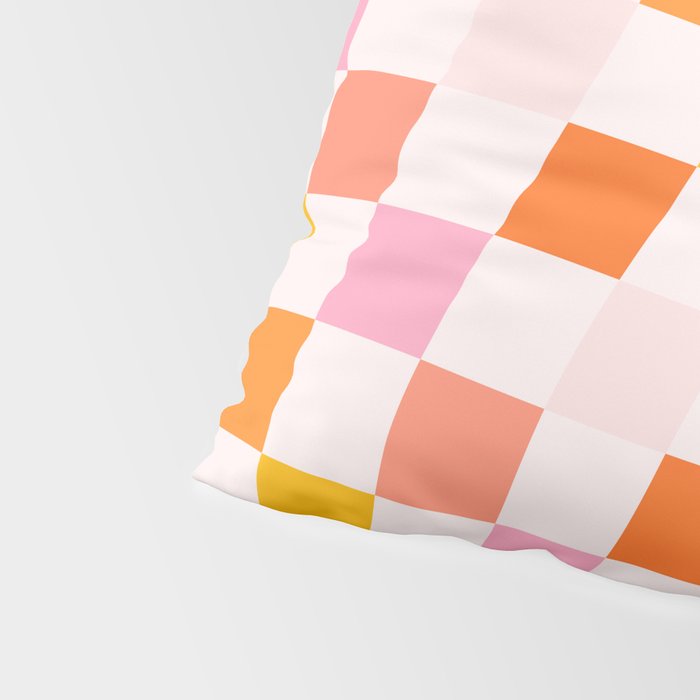 Checkers: PATTERN 04 | The Peach Edition Pillow Sham Gallery Image 4