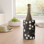Cotton Stems Botanical Pattern in Brown, Cream, and Black II Wine Chiller Gallery Image 4