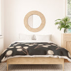 Cotton Stems Botanical Pattern in Brown, Cream, and Black II Duvet Cover Gallery Image 3