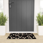 Cotton Stems Botanical Pattern in Brown, Cream, and Black II Welcome Mat Gallery Image 3