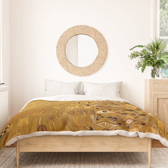 Woman in Gold Portrait by Gustav Klimt Duvet Cover Gallery Image 3