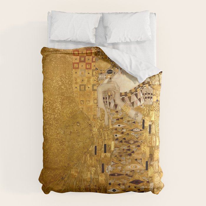 Woman in Gold Portrait by Gustav Klimt Duvet Cover Gallery Image 6
