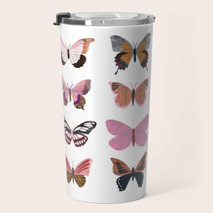 Pink Butterflies Travel Mug Gallery Image 3