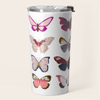Pink Butterflies Travel Mug Gallery Image 2