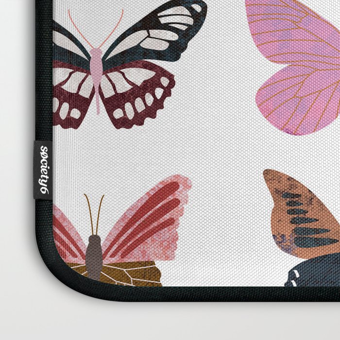 Pink Butterflies Laptop Sleeve Gallery Image 3