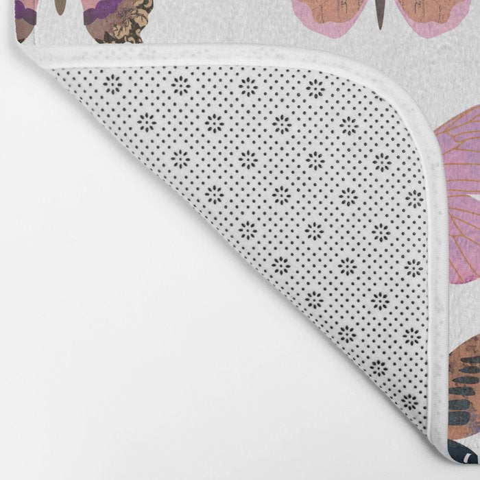 Pink Butterflies Bath Mat Gallery Image 2
