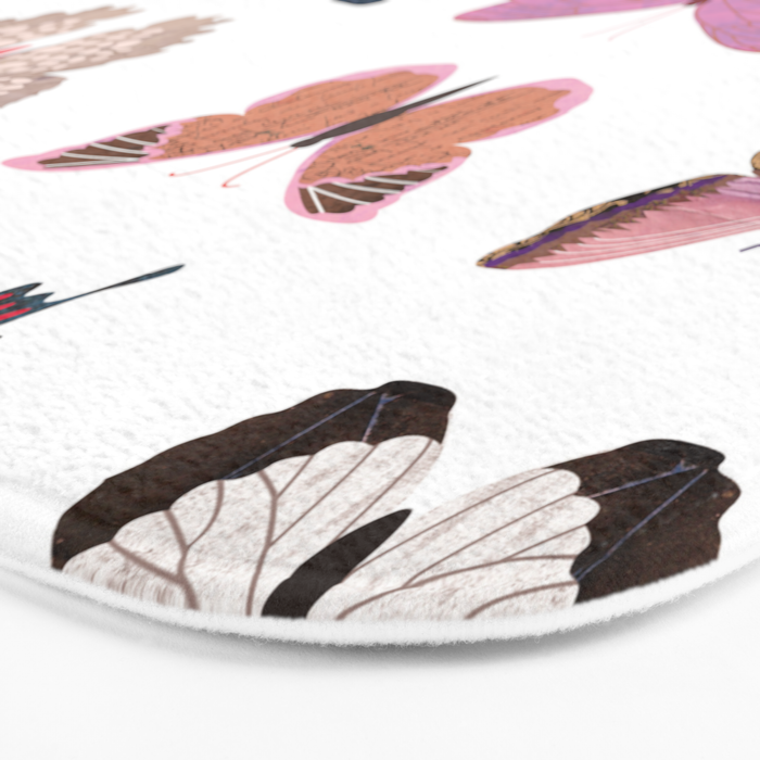 Pink Butterflies Bath Mat Gallery Image 3