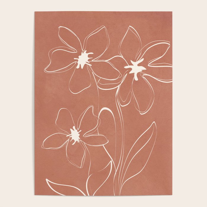 Little Flower Outline on Clay 02 Poster Gallery Image 4