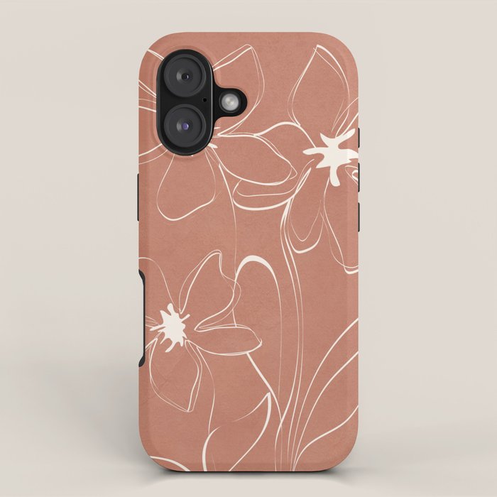 Little Flower Outline On Clay 02 Iphone Case