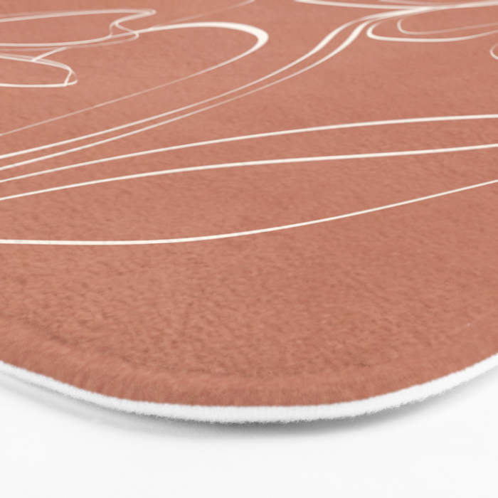Little Flower Outline on Clay 02 Bath Mat Gallery Image 3