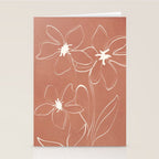 Little Flower Outline on Clay 02 Stationery Card Gallery Image 2
