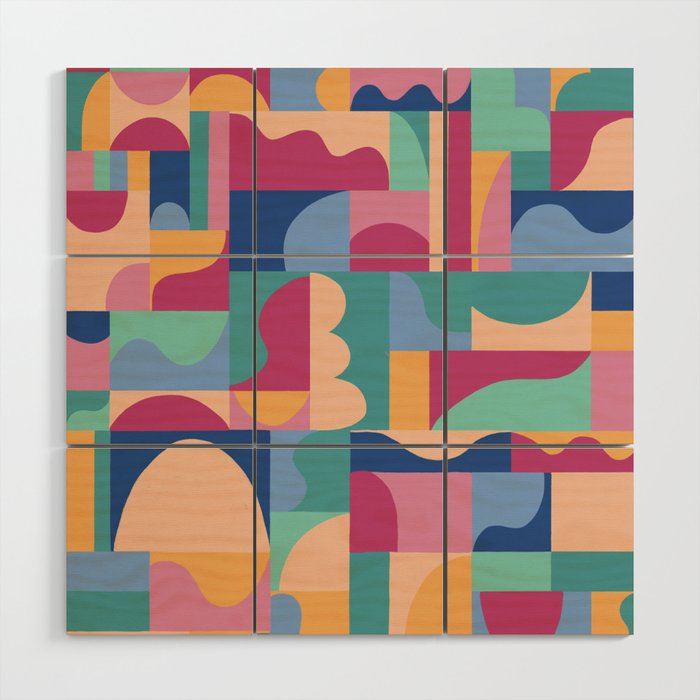 Abstract mosaic #2 Wood Wall Art Gallery Image 1