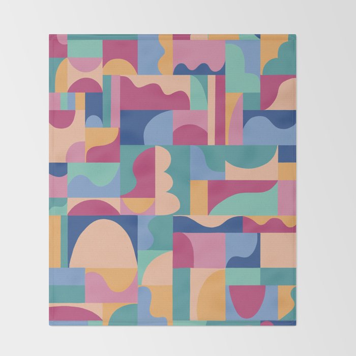 Abstract mosaic #2 Throw Blanket Gallery Image 2